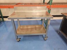 Stainless Steel Prep Table on Casters