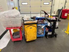 4 rolling custodian carts