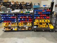 Bin Parts Racks and Organization System with Contents