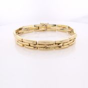14k Yellow Gold Brick Pattern Bracelet