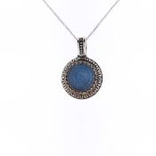 Konstantino Two-Tone Dome Blue Spinel & Mother of Pearl Pendant
