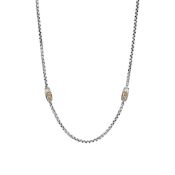 Konstantino Sterling Silver & 18k Yellow Gold Astria Morganite Crystal Station Necklace
