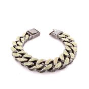 Konstantino Two-tone Large Engraved Curb Style Bracelet