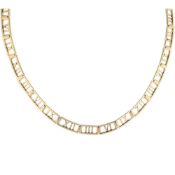 Tiffany & Co. 18k Yellow Gold Roman Numerals Atlas Collection Collar
