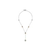 Konstantino 18k Yellow Gold & Sterling Silver Dome Corundum Lariant Necklace