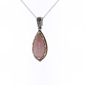 Konstantino Two-Tone Aurora Morganite Drop Pendant