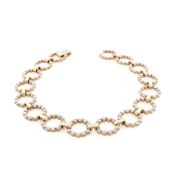 Michael M. 14k Yellow Gold Cloud Infinity Open Circle Diamond Bracelet