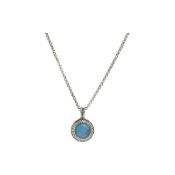 Konstantino Two-Tone Dome Blue Spinel & Mother of Pearl Pendant