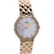 Ladie's Concord 14k Yellow Gold Mother of Pearl and Diamond Dial Watch