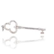 Tiffany & Co Sterling Silver Trefoil Key Pendant