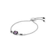 Judith Ripka Sterling Silver Adrienne Fiendship Bracelet with Amethyst