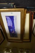 An assortment of pictures and photographic prints including St. John's Kirk, Perth 248/400 and two