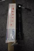 A boxed Orion tripod