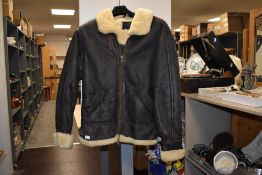 A US Army style Aviation Air Force type 16 leather jacket, size XL