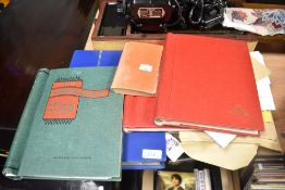 A selection of stamp albums, containing a selection of world interest stamps, including Japan,