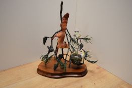 A Border Fine Arts limited edition wildlife study, 'Red Squirrel & Goldcreasts' B0862, Number 257/