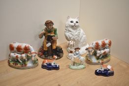 A Beswick Pottery Persian cat study, model number 1867, designed by Albert Hallam in white matt,