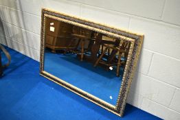A vintage gilt frame wall mirror, approx. 106 x 75cm