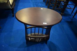 Two reproduction occasional tables including mag rack