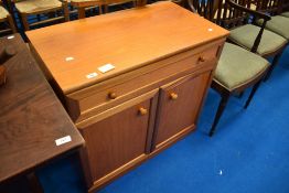 A laminate side cabinet, dimensions approx. W84 H77 D47cm