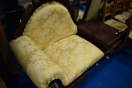 A reproduction chaise longue style telephone table