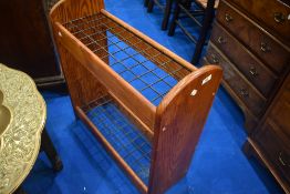 A traditional oak stick stand, width approx. 66cm