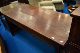 A period oak farmhouse kitchen table, approx 168 x 77cm