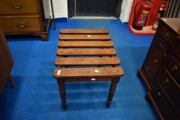 A Victorian mahogany luggage rack