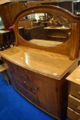 An early 20th Century golden oak mirror back sideboard , width approx 136cm