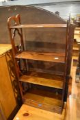 A mahogany fretwork wall shelf, approx H89 W41 D16cm