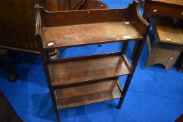A 19th Century oak open bookshelf, width approx. 56cm, height 83cm