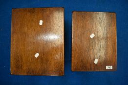 Two reproduction Titchmarsh and Goodwin oak Coffin stools.