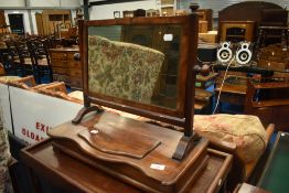 A 19th century mahogany toilet mirror having trinket base W 53, D 27, H 50cm.