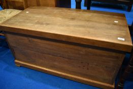 A stripped pine blanket box, approx. 95 x 47 x 47cm