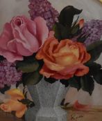 Rosina (20th Century), watercolour and gouache, A still life arrangement depicting colourful