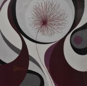 20th Century, British, contemporary print, Two abstract designs, 'Emerging Red 1' & 'Emerging Red