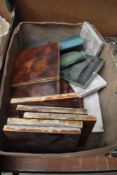 A selection of miscellaneous ceramic tiles, mainly mottled brown/ treacle glaze, marked MAWCO to