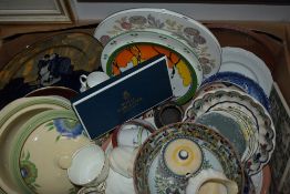 A Wedgwood limited edition collectors plate 'Honolulu' by Clarice Cliff, two Wedgwood 'Lichfield'