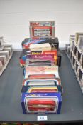 Fourteen various die-cast Bus models including Dinky, Solido, Corgi etc, all boxed