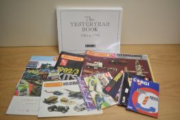 Sixteen Toy Catalogues and Books, Corgi 1970, 1976 missing front cover, 1977, 1979, 1981 x2, 1985,