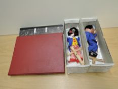 Two modern Traditional Puppets PT1 Sailor and PT9 Golly both boxed along with two files containing a