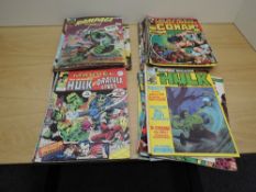 A collection of Marvel 1970's Savage Sword of Conan No 2-No 18, Mighty World of Marvel Incredible