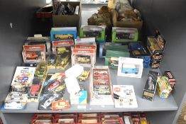 A shelf of modern die-casts including Days Gone, EFSI, Polistil, EFE, Empty Matchboxes etc, 30+