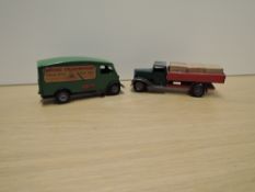 Two Tri-ang Minic tin plate & clockwork vehicles, Minic Transport Road Rail Air & Sea Express