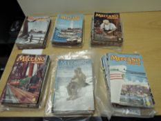 A shelf of 1950's Meccano Magazines, 72 in total, all years appear to be complete, 1952-1954,