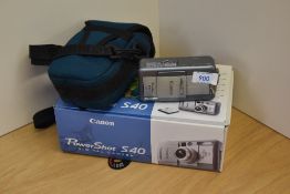 A boxed Canon Powershot S40