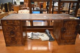 A 19th Century parquetry work specimen/apprentice piece desk/jewellery box with Oriental style
