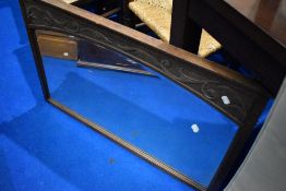 A 19th Century wall mirror, with later ply back
