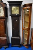 An 18th Century and later longcase clock having 30hr movement with brass dial, named for