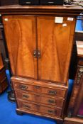 A reproduction Regency style hifi cabinet, approx. H138 W63 D44cm